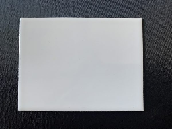 White Rectangle Steel Tile - 100mm x 75mm