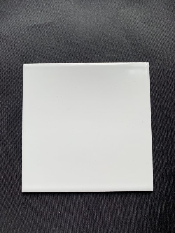 White Square Steel Tile - 100mm x 100mm