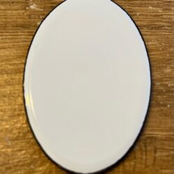 White Oval Steel Tile - 60mm x 40mm