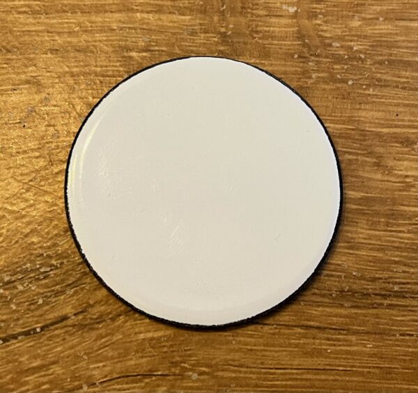 White Round Steel Tile - 50mm diameter